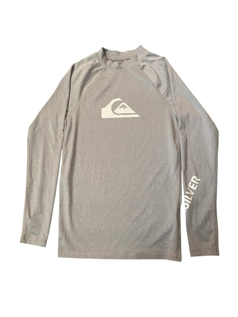 Quiksilver Boys Long Sleeve Light Gray Rash Guard